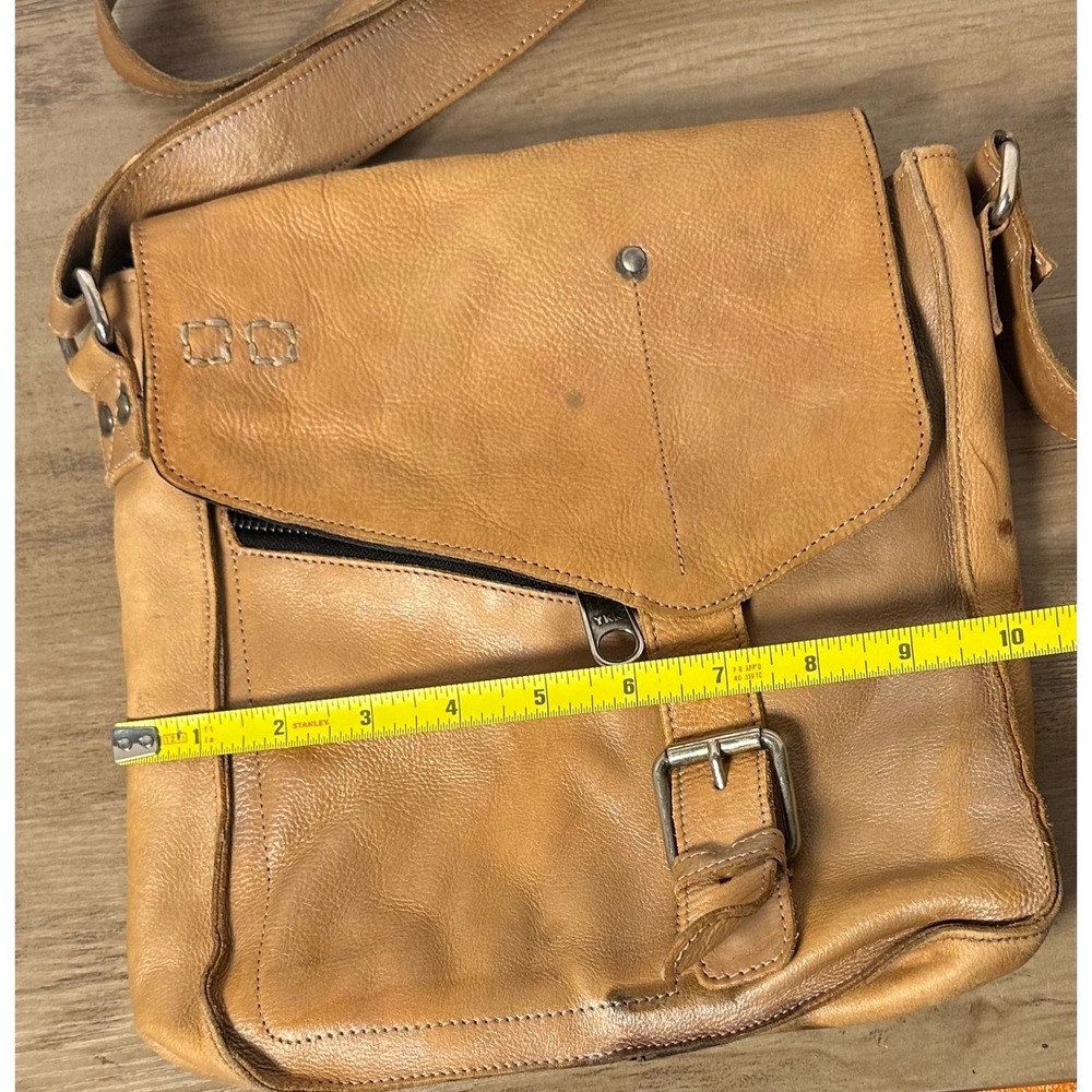 Bed Stu Venice Beach Crossbody Leather Purse Bag Distressed Brown Hobo Boho - Picture 12 of 13